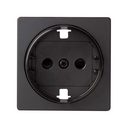 Enjoliveur prise schuko semi-superficie graphite Simon 82 Detail