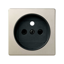 Cover with safety device for French socket outlet champagne Simon 82