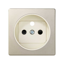 Cover with safety device for French socket outlet champagne Simon 82