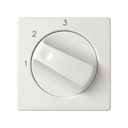Cover for 2-way rotary switch with 3 positions and 1-2-3 symbol white Simon 82