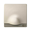 Hinged cover with safety device for German socket outlet champagne Simon 82