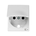 Hinged cover with safety device for German socket outlet white Simon 82 Centralisations