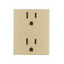 Toma de corriente duplex 2P+T con seguridad 15A 127V~ cava Simon 82