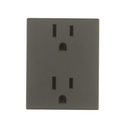 Toma de corriente duplex 2P+T con seguridad 15A 127V~ grafito Simon 82