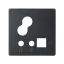 Digital control plate 1 trunking with input and output for 3.5 mm jack graphite Simon 82