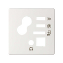 Plate for digital control 1 trunking with FM tuner and 3.5 mm jack output white Simon 82