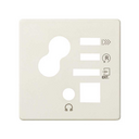 Digital control plate 1 trunking with FM tuner and 3.5 mm jack output ivory Simon 82