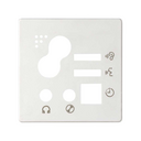 Digital control plate 1 trunking with sending/reception of notifications with 3.5 mm jack input and output white Simon 82