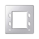 Plate for electronic mechanisms with display cold aluminium Simon 82 Detail