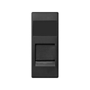 Cover for voice and data flat plate with dust cover for 1 Systimax® RJ45 connector graphite Simon 82 Centralisations
