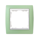 Frame for 1 element green interior white Simon 82