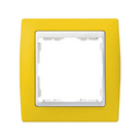 Frame for 1 element yellow interior white Simon 82
