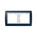 Frame for 2 elements navy blue interior white Simon 82