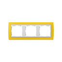 Frame for 3 elements yellow interior white Simon 82
