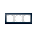 Frame for 3 elements navy blue interior white Simon 82