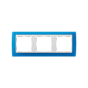 Frame for 3 elements blue translucent interior white Simon 82