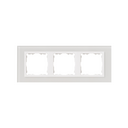 Frame for 3 elements white glass interior white Simon 82 Nature