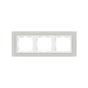 Cadre pour 3 éléments cristal naturel intérieur blanc Simon 82 Nature