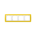 Frame for 4 elements yellow interior white Simon 82