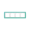 Frame for 4 elements green translucent interior white Simon 82