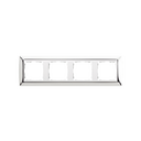 Frame for 4 elements chrome interior white Simon 82