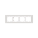 Cadre pour 4 éléments cristal blanc intérieur blanc Simon 82 Nature