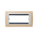Frame 5 half elements with frame holder 1 row cream interior white Simon 82 Centralisations