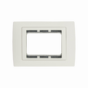 Placa de 3 módulos blanco con marco blanco Simon 82