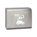 Caixa metálica IP40 e IK10 básica 2 tomadas schuko com conjunto de chaves, combinado aut. diferencial 16 A e med. energia Modbus