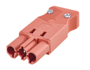 Quick aerial connector "Male" 3 poles with housing for electric patch cord locking system red Simon Electric Wiring