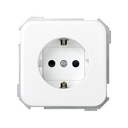 German socket outlet 16A 250V~ with safety device and screw terminal connection white Simon 31