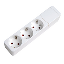 MULTIPLE SOCKET BASE SUITABLE WALL MOUNTING 3 SOCKETS 16A 250V~ WHITE WITHOUT CABLE Simon Brico