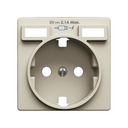 Couvercle pour prise schuko avec 2 chargeurs USB type A 10,5W ivoire Simon 82