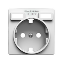 Tapa para la base de enchufe schuko con 2 cargadores USB tipo A 10,5W blanco mate Simon 82 Concept