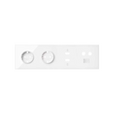 Front kit for 4 elements with 2 German socket outlets, 1 HDMI + USB connector, 1 toma R-TV+SAT socket + 1 RJ45 gloss white Simon 100