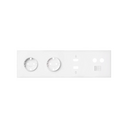 Front kit for 4 elements with 2 German socket outlets, 1 HDMI + USB connector, 1 toma R-TV+SAT socket + 1 RJ45 matt white Simon 100