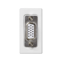 VGA HD15 female connector with trim plate white Simon K45