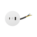Kit Flash 60 consisting of USB A+C charger 18W end in free-end connection white Simon 400