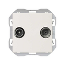 R/TV+SAT signal socket outlet intermediate matt white Simon 270