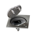 Mechanism-holder unit IP66 with safety lock and Schuko socket outlet stainless steel Simon K45