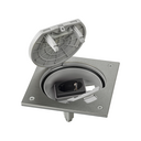 Mechanism-holder unit IP66 with manual lock and Schuko socket outlet for 1 Keystone RJ45 connector stainless steel Simon K45