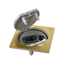 Unidad portamecanismos IP66 con cierre manual y base de enchufe schuko con 1 RJ45 de categoría 6 UTP latón Simon K45