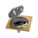 Mechanism-holder unit IP66 with manual lock and French socket outlet with 1 RJ45 category 6 UTP connector brass Simon K45