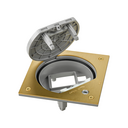 Unidad portamecanismos IP66 con cierre de seguridad para una función de 1 elemento y 1 RJ45 de clipaje Keystone latón Simon K45