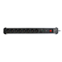 EXTRAPOWER POWER STRIP 8 SOCKETS 16A 250V~ ALUMINUM WITH SURGE PROTECTION, 1.5M CABLE H05VV-F 3G1.5MM² SIMON BRICO