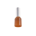 Ponta prateada pré-isolada de 10 mm² com 12 mm, 10 unidades em castanho da