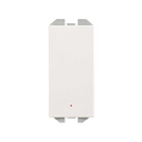 Two-pole switch 10AX 230V~ with narrow rocker and built-in pilot light matt white Simon 270