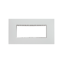Placa de 4 módulos con chasis blanco Simon 25 Plus
