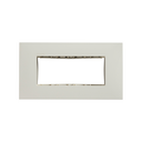 Placa de 4 módulos con chasis marfil Simon 25 Plus