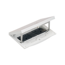 IP66 Mechanism holder and manual frame with 2 british socket and 22,5x45mm K45 mechanism